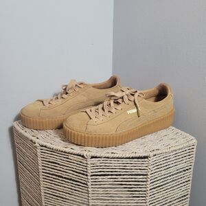 PUMA Fenty by Rihanna Suede Creeper Tan Women's Size 10